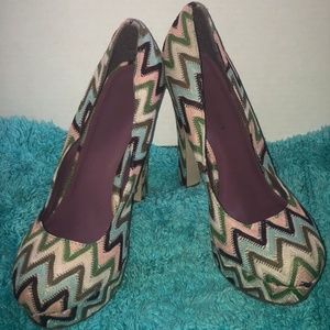 Madden Girl Multi Color Platform Heel 10